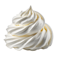 Realistic white whipped cream png