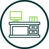 Work Space Line Circle Icon Design vector