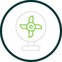 Cooling Fan Line Circle Icon Design vector