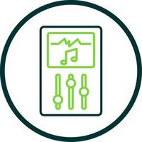 Music Player Line Circle Icon Design vector
