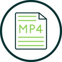 Mp4 Line Circle Icon Design vector