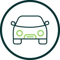 Car Line Circle Icon Design vector