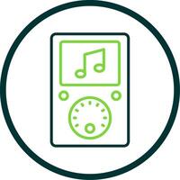 Music Player Line Circle Icon Design vector