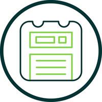 Floppy Disk Line Circle Icon Design vector