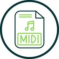 Midi Line Circle Icon Design vector