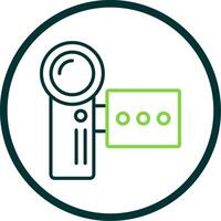 Camcorder Line Circle Icon Design vector