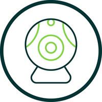 Web camera Line Circle Icon Design vector