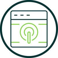 Browser Line Circle Icon Design vector