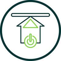 Upload Line Circle Icon Design vector