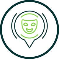 Comedy Line Circle Icon Design vector