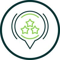 Star Line Circle Icon Design vector