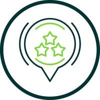 Star Line Circle Icon Design vector