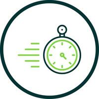 Timer Line Circle Icon Design vector