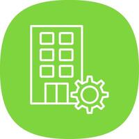 Firm Line Curve Icon Design vector