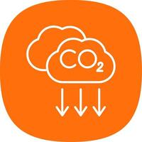 Co2 Line Curve Icon Design vector