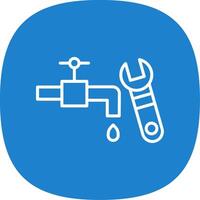 Plumbing Line Curve Icon Design vector