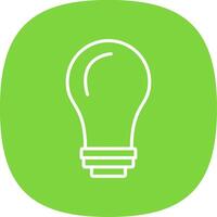 Light Bulb Line Curve Icon Design vector