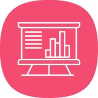 Business Analyst Line Curve Icon Design vector