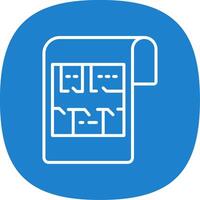 Build Planning Line Curve Icon Design vector