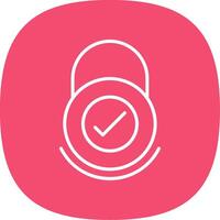 Security Check Line Curve Icon Design vector