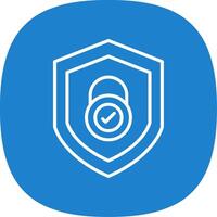 Security Check Line Curve Icon Design vector
