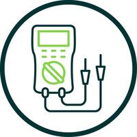 Multimeter Line Circle Icon Design vector