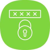 Security Code Line Curve Icon Design vector