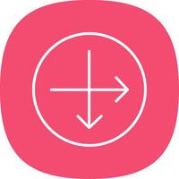 Intersect Line Curve Icon Design vector
