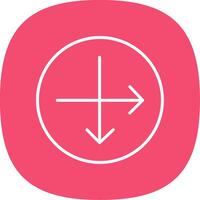 Intersect Line Curve Icon Design vector