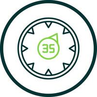 Gauge Line Circle Icon Design vector