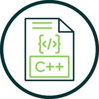 C Line Circle Icon Design vector