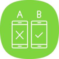 Ab Testing Line Curve Icon Design vector