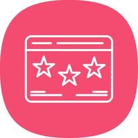 Web Rating Line Curve Icon Design vector