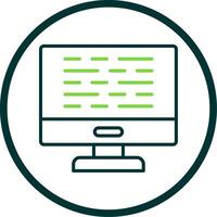 Computer Line Circle Icon Design vector