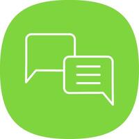 Conversation Line Curve Icon Design vector