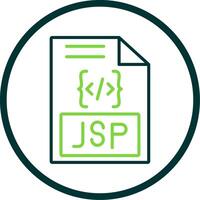 Jsp Line Circle Icon Design vector