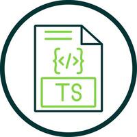 Ts Line Circle Icon Design vector