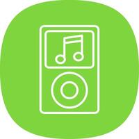 Music Player Line Curve Icon Design vector