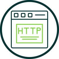 Http Line Circle Icon Design vector