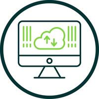 Computing Line Circle Icon Design vector