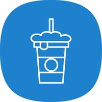 Soda Line Curve Icon Design vector