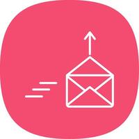 Mail Line Curve Icon Design vector