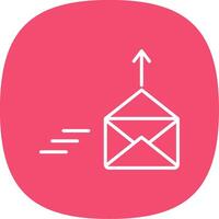 Mail Line Curve Icon Design vector