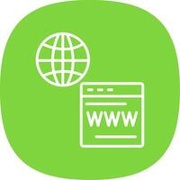 Web Services Line Curve Icon Design vector