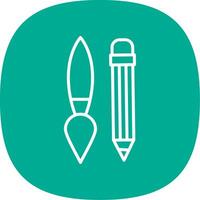 Writing Tool Line Curve Icon Design vector