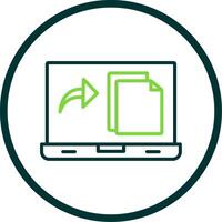 File Line Circle Icon Design vector