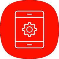 Mobile Phone Line Curve Icon Design vector