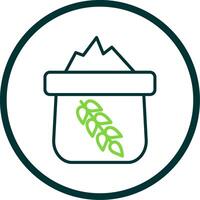 Flour Line Circle Icon Design vector