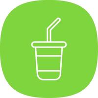 Soft Drink Line Curve Icon Design vector