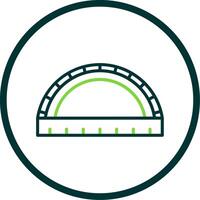 Ruler Line Circle Icon Design vector